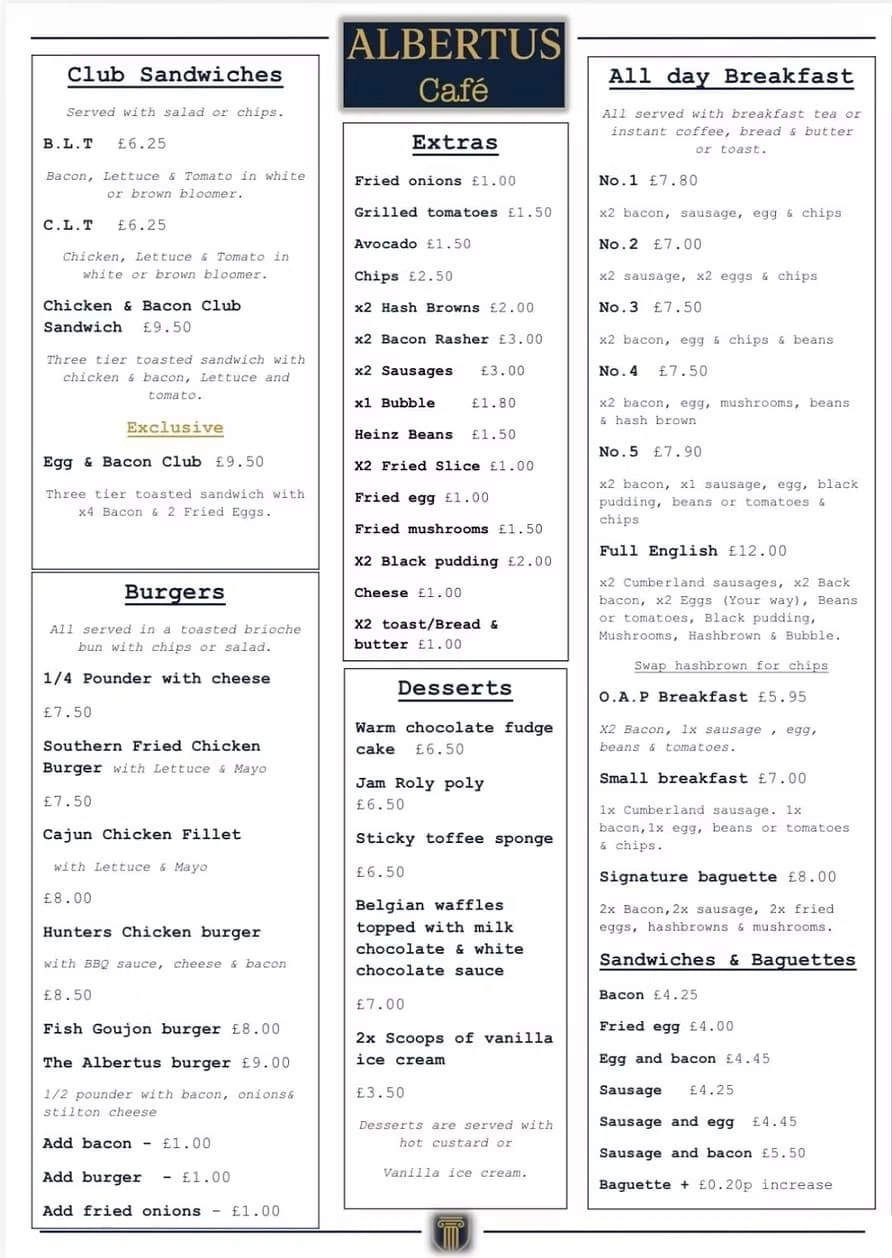 Albertus Cafe menu page





                                        1 - Rochester