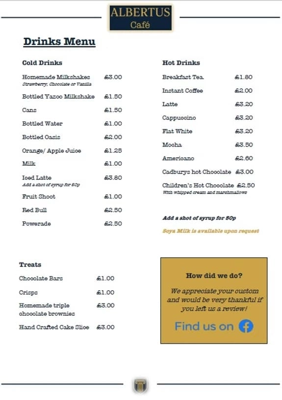 Albertus Cafe menu page





                                        2 - Rochester