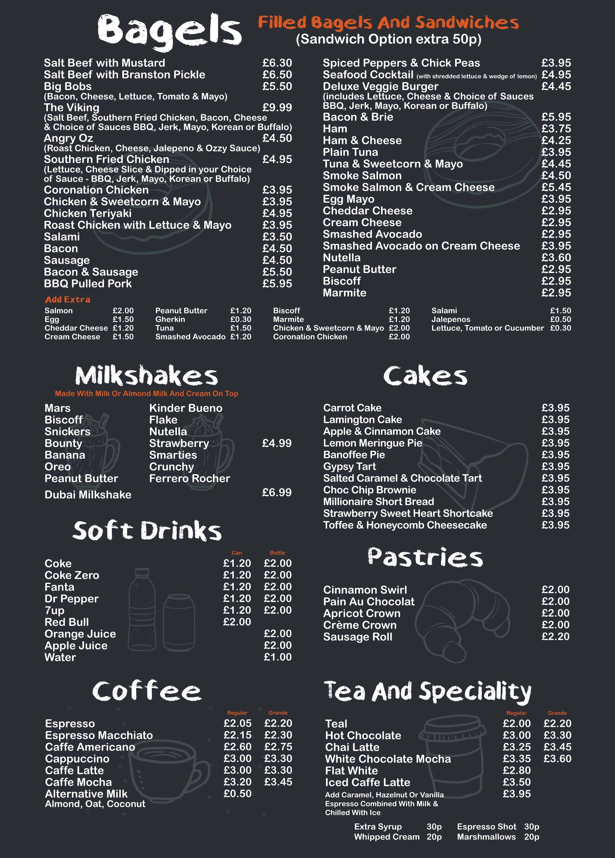 Bagels & Pastries menu page





                                        1 - Chatham