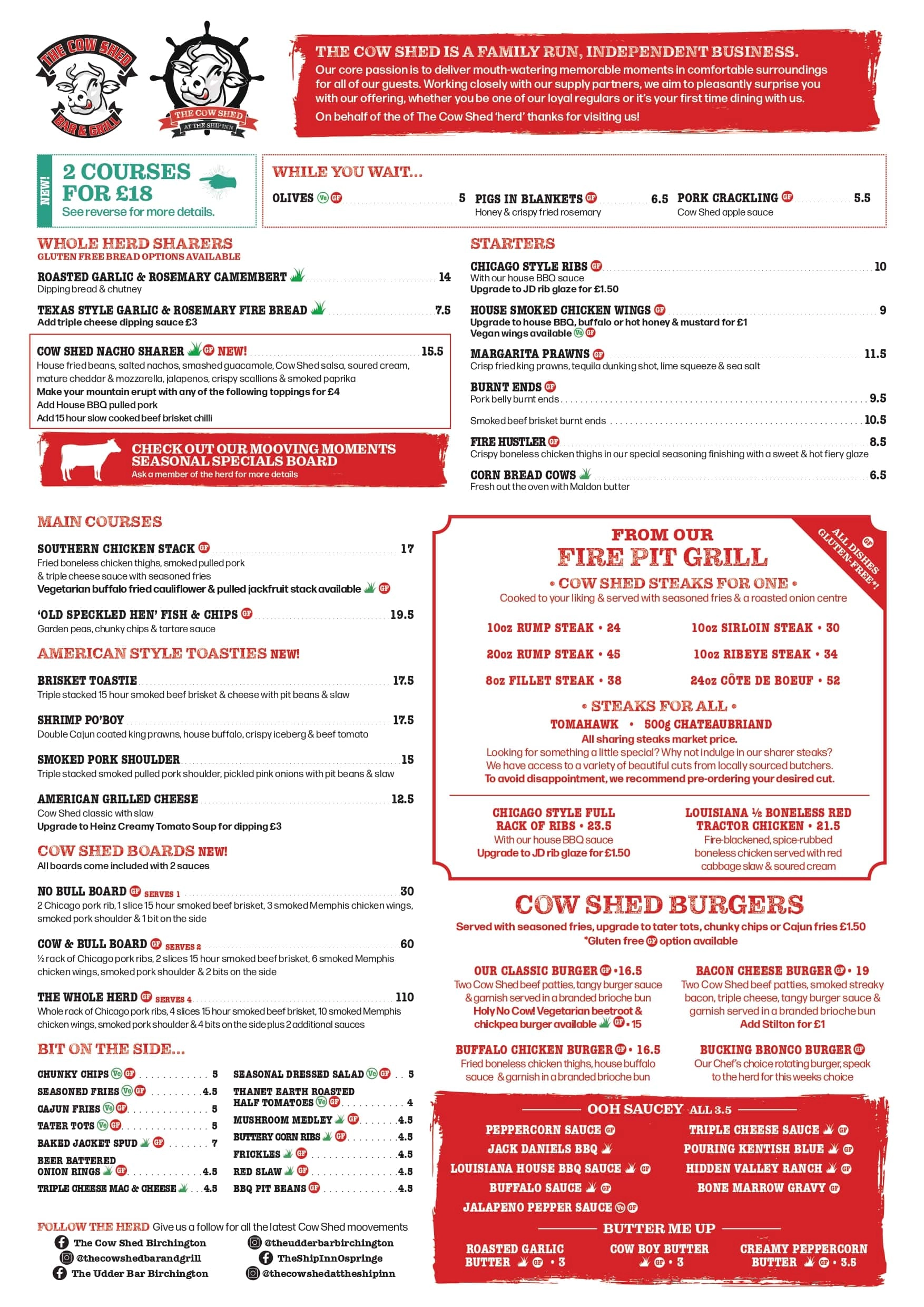 The Cow Shed (Ship Inn) menu page





                                        1 - Faversham