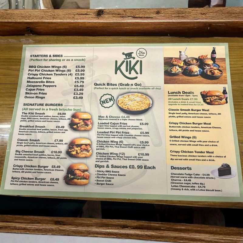 The Kiki menu page





                                        1 - Chatham